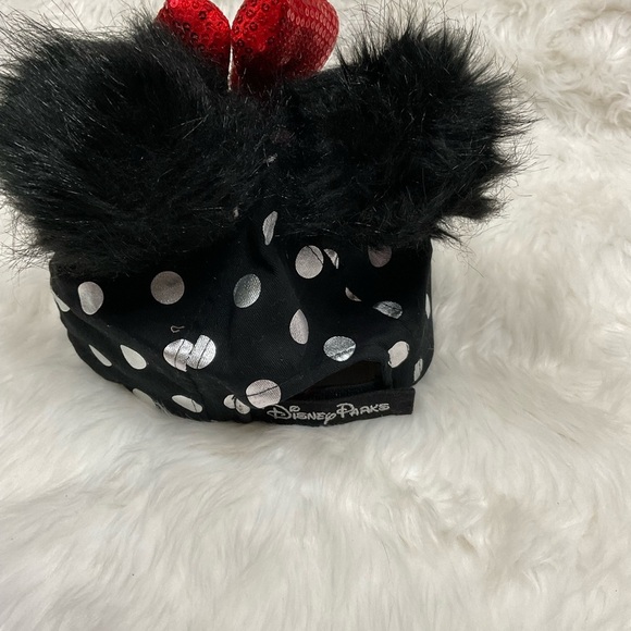 Authentic Disney Minnie Black and Silver Polka Dot Hat - Picture 3 of 7
